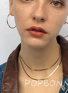 CHOKER买可叠加新款金属颈链