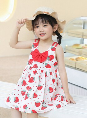 2026新款儿童小女孩连衣裙裙子吊带裙女童漂亮夏季宝宝韩版A字裙