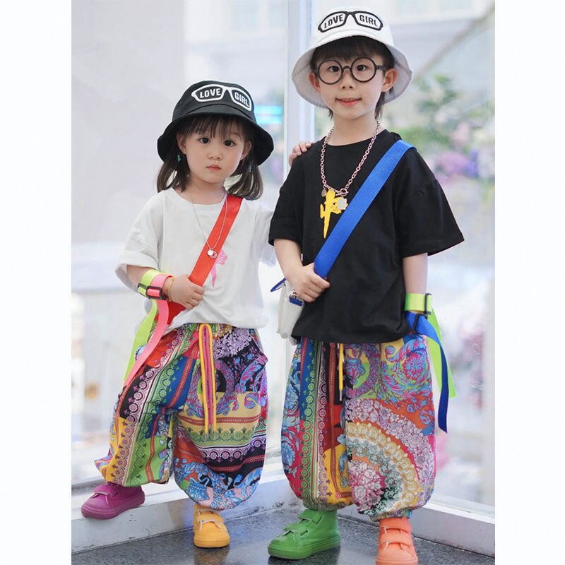 儿童套装男女童2026新款姐弟夏装短袖T恤3洋气炸街街舞表演服装潮
