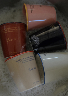 现货不退换 韩免Hotel827小众法式复古手握陶瓷杯含盒175ml/450ml