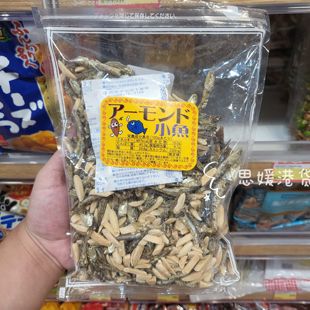 香港代购进口日本泉屋杏仁鱼仔小食下酒菜坚果鱼干即食零食350g装