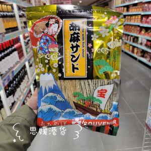 香港代购 进口日本岡部鱼介芝麻条袋装海味鱼肉条小吃150g鱼肉条