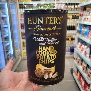 香港代购 迪拜Hunters Gourmet白松露牛肝菌手制薯片零食筒装150g