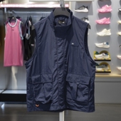 背心AMDU021 CROSS男子防泼水宽松无袖 李宁拼接马甲2024秋季 新品