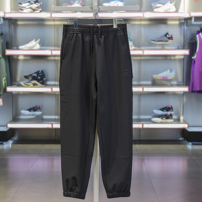 李宁束脚女子加绒保暖运动裤