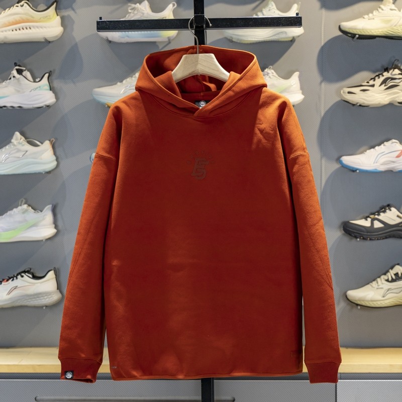 李宁男子连帽宽松舒适套头卫衣