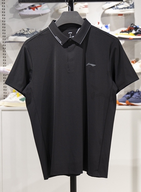 李宁短袖功能POLO男子2025夏季新品健身系列凉感休闲T恤APLV041