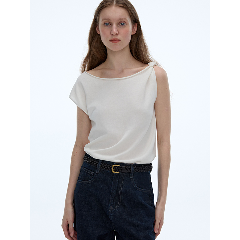 LINHUOSE小众复古一字领无袖