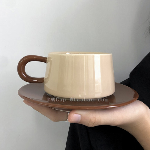 半橘Cup初秋轻复古咖啡杯