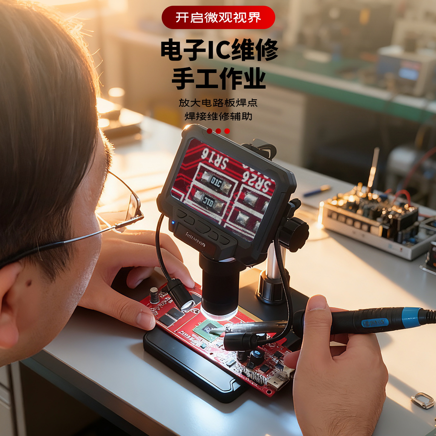 拜斯特数码1000倍带屏幕显微镜