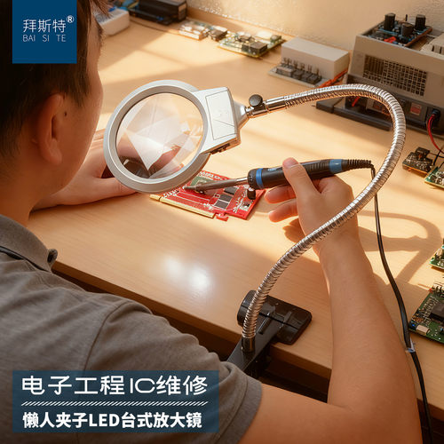 拜斯特多功能台式维修放大镜
