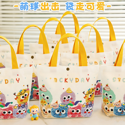 可爱儿童伴手礼袋帆布包手提袋子幼儿园全班宝宝十周岁生日礼袋