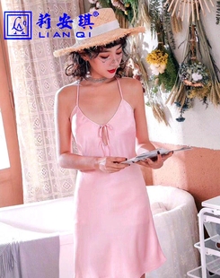 莉安琪正品专柜新款真丝绸奢华性感网红女吊带长裙睡衣家居服
