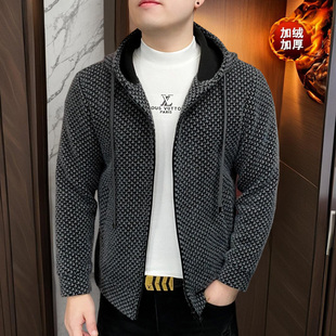 《加绒加厚夹克》冬季时尚轻奢帅气休闲免烫抗褶皱夹克外套