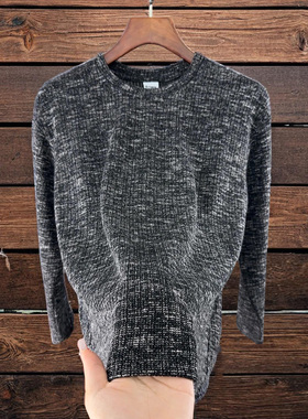 彩纱秋季男士长袖打底衫t恤简约搭黑色宽松休闲高档内搭纯色