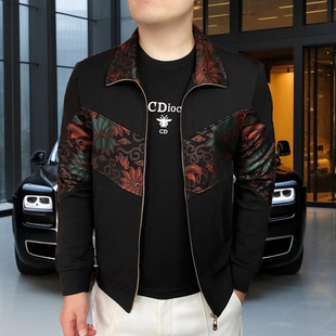 （夜影公爵）中秋开衫夹克外套修身随性休闲轻奢高端时尚潮流帅气