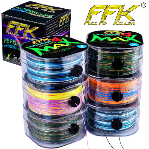 FFK迷彩蓝/迷彩绿/彩色205米海钓4编PE长抛力超软路亚海钓线主线