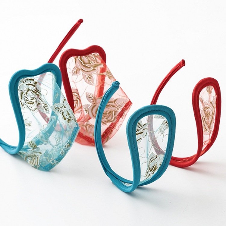 男女均可使用隐形c字裤内裤透明蕾丝情侣内裤套装露臀