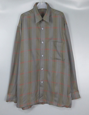 vintage古着日系条纹长袖衬衫