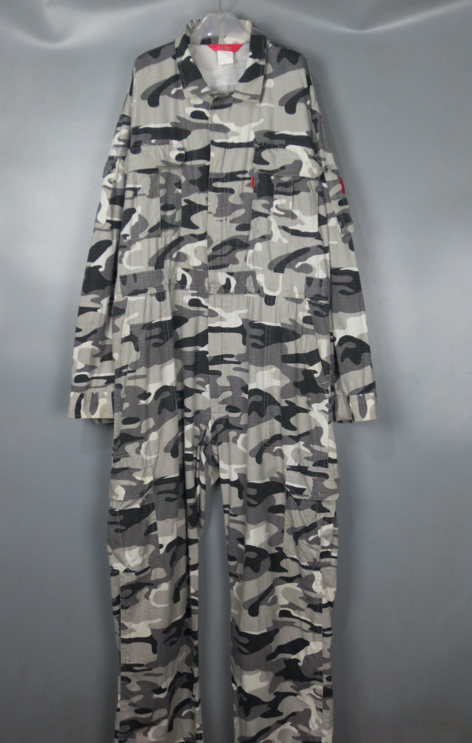 Vintage 古着正品don中古90s日本浅色军旅雪地迷彩工装连体服