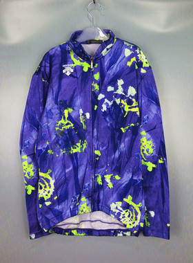 Vintage 古着正品潮牌运动服紫色紧身健身自行车赛车服外套