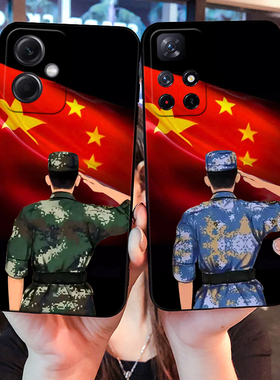 适用爱国军人红米note14手机壳小米note13 note13Pro军旅风note12 Turbo3 11退伍老兵Pro+硅胶10 9 8 7保护套