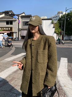 毛呢上衣宽松女 百搭贝格呢小香风外套秋冬新款 洛边 原创设计款