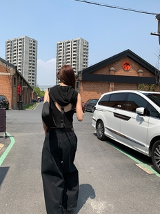 做旧复古宽松显瘦阔腿裤 牛仔裤 一条实穿 洛边