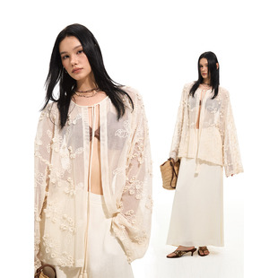 宽松衬衫 3D雕花防晒衣独特设计长袖 时光滤镜 洛边