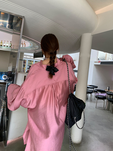 灯笼袖 洛边 衬衣宽松防晒上衣长袖 衬衫 复古女夏显瘦 轻奢天丝