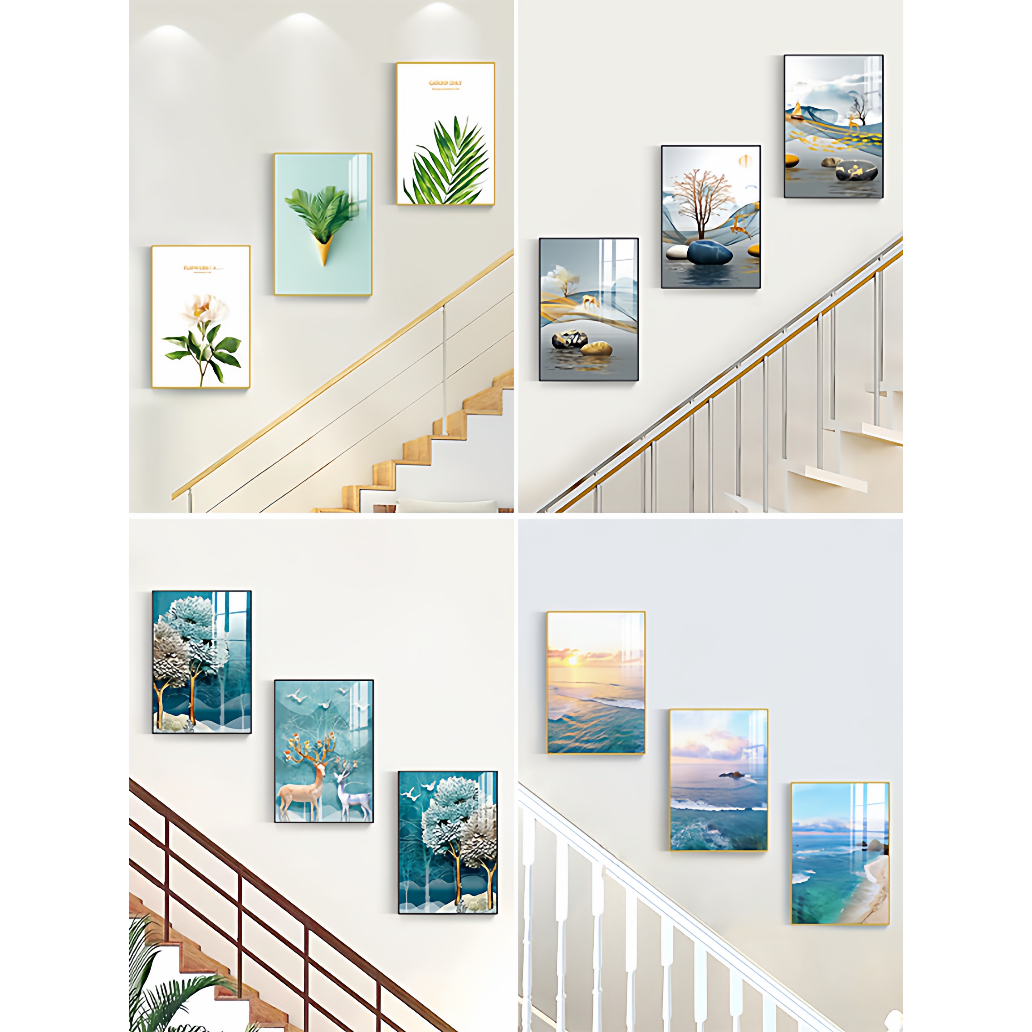 客厅装饰画现代简约大海风景沙发背景墙挂画北欧艺术三联卧室墙画