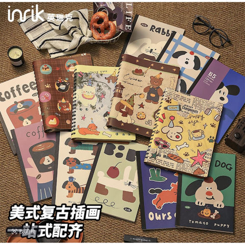 inrikB5复古卡通顺滑纸手帐本