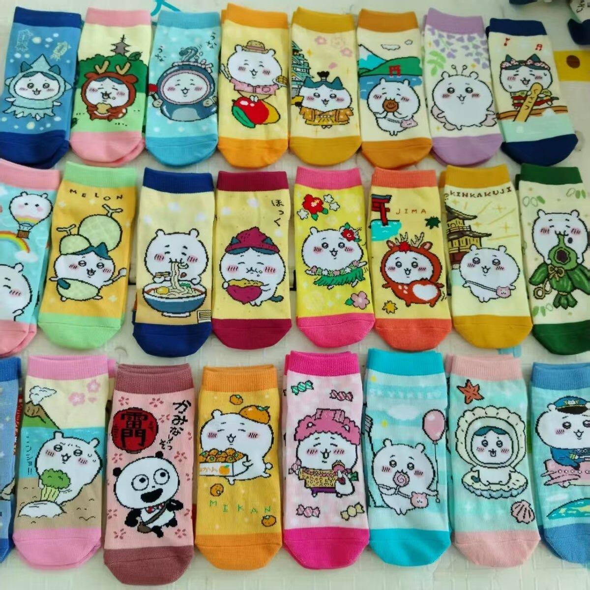 日单可爱卡通机器猫多啦a梦儿短船袜