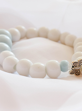 南国瓦瓷 | 陶瓷手链女 串珠手链 森女小清新文艺首饰品 糖果色