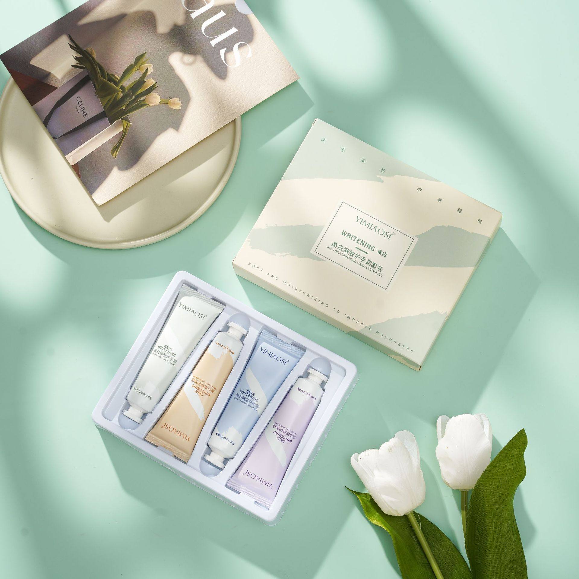 YIMIAOSI美白嫩肤4支护手霜套盒 伴手礼盒套装美白嫩肤护手霜30g