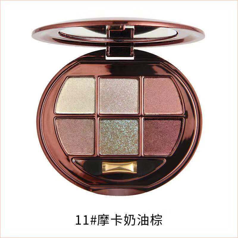 莉选维妮小熊六色珠光哑光钻石眼影盘维尼小熊眼影主推款南瓜色