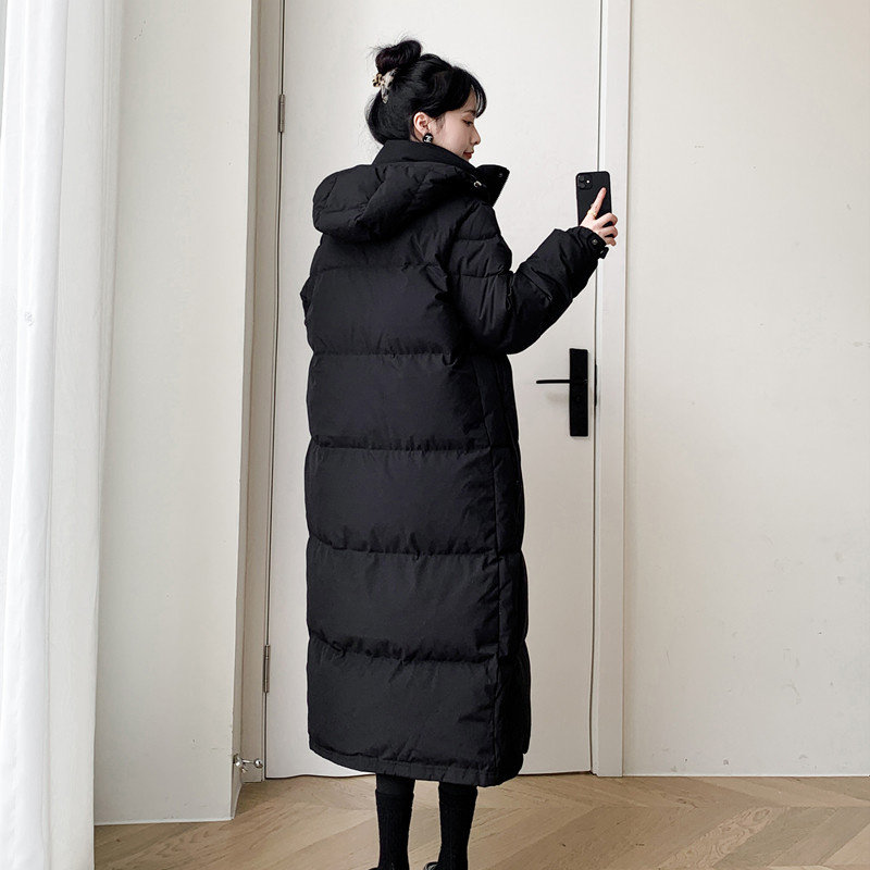 羽绒服男女款2023年新款冬季白鸭绒长款外套情侣过膝加厚宽松中戏