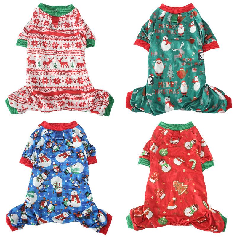 狗狗衣服比熊泰迪高弹力轻薄四季款圣诞四脚衣 秋冬新款宠物装