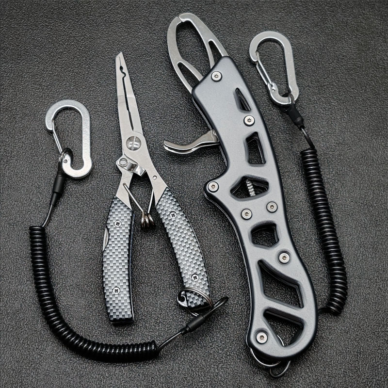 不锈钢枪柄控鱼器多功能钓鱼套装