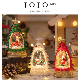 JOJO'S L. PD.forced.圣诞装饰发光水晶球装饰树桌面摆件 | 迫淹