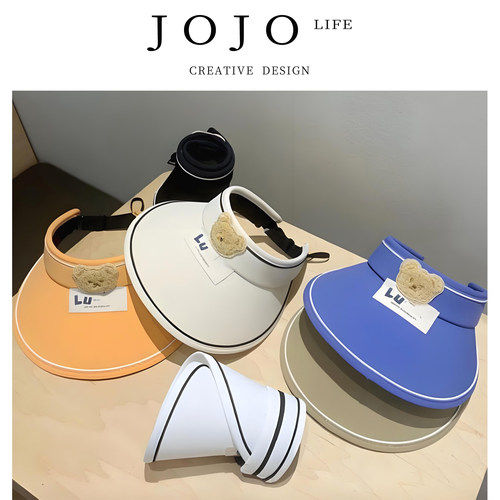 JOJO'SLIFEPD沙滩帽小熊遮阳帽