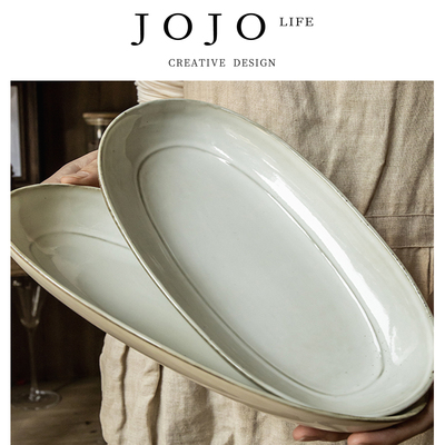 JOJO'SLIFEPD.11英寸椭圆鱼盘