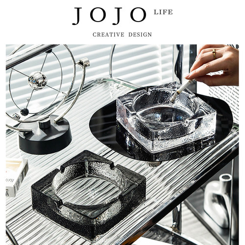 JOJO'SL.PD锤纹烟灰缸创意玻璃