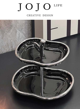 JOJO'S L. PD.ruthless.北欧风陶瓷果盘苹果造型双层盘 | 狠昂