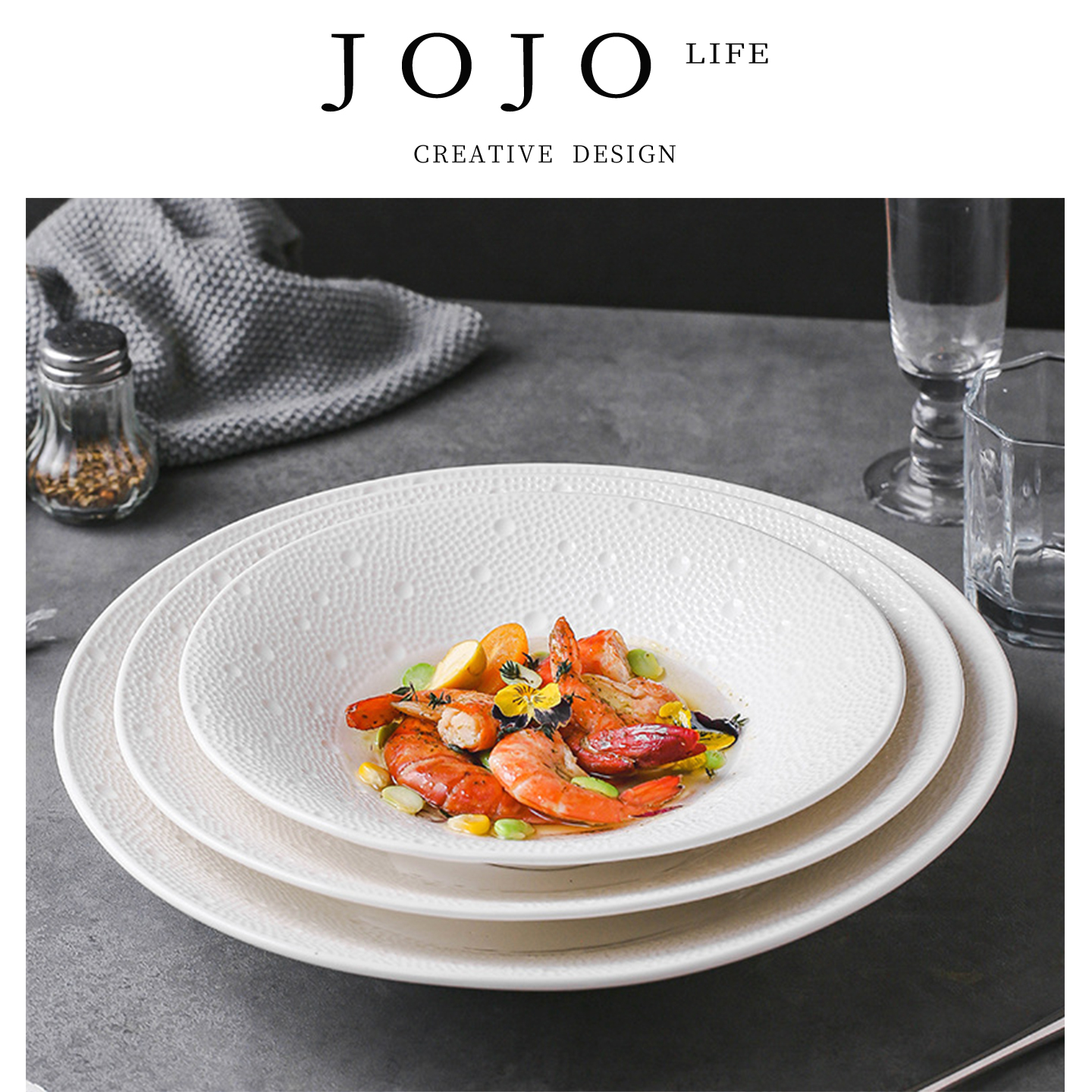 JOJO'SLIFEPD.沙拉碗简约纯白