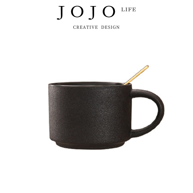 JOJO'SL.PD陶瓷磨砂黑色马克杯