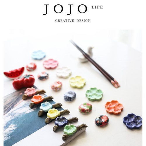 jojo日式餐厅酒店樱花卡通筷子架