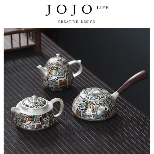 JOJO'SL.PD功夫茶壶鎏银茶壶