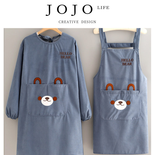 JOJO'S L. PD.worship.厨房家用长袖罩衣女卡通防污围裙 | 拜崩