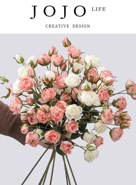 JOJO'S L. PD.burn.装饰萤火虫轨迹十头玫瑰仿真花家居 | 勾烧